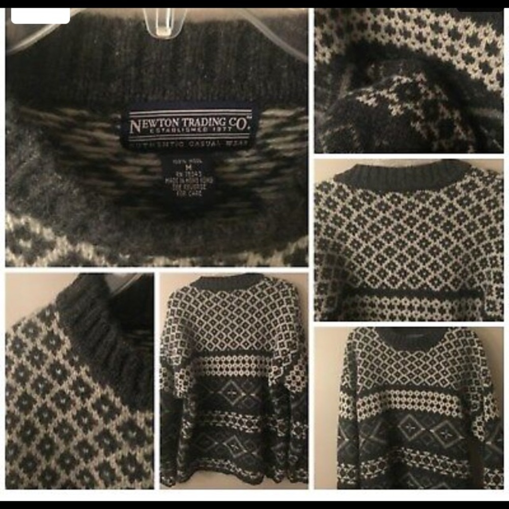 Vintage SWEATER FAIR ISLE NORDIC Wool Pullover